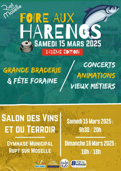 Foire aux harengs 15 & 16 mars 2025 RUPT/MOSELLE